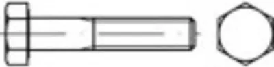 Produktbild von TOOLCRAFT 123798 Sechskantschraube M3 35 mm Außensechskant DIN 931 Stahl 100 St.