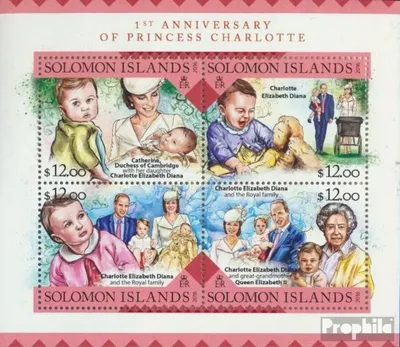 Produktbild von Briefmarken Salomoninseln 2016 Mi 3716-3719 Kleinbogen (kompl. Ausg.) postfrisch Prinzessin Charlotte