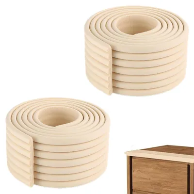Produktbild von Kantenschutz Tisch – 2 Rollen je 2 m – Selbstklebender Eckenschutz – Stoßschutz aus Schaumstoff – Zuschneidbar – Für Tisch-, Schrank- – 8 x 200 cm