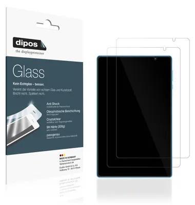 Produktbild von 2x Schutzfolie für Teclast P26T - Anti-Shock 9H Folie dipos Glass Kunststoffglas
