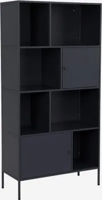 Immagine prodotto di Credenza industriale in metallo con 8 scomparti, Nero