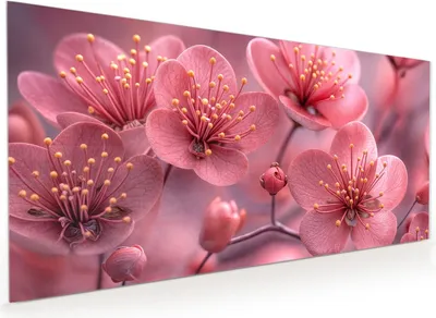 Produktbild von Küchenrückwand Spritzschutz Glas mit Motiv Kirschbaumblüten 40 x 40 cm