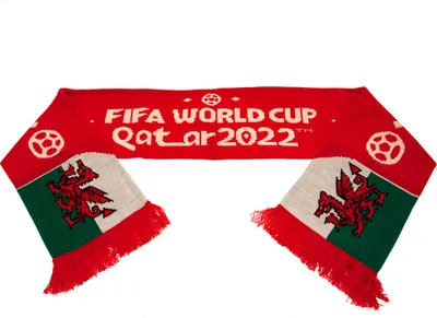 Produktbild von Fifa - šála "World Cup 2022 Wales" TA11551 (jedna velikost) (červená/bílá/zelená)