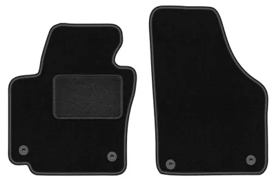 Produktbild von Velours-Fußmatten Vorne für Volkswagen Golf Plus 2005-2014 (Minivan) – 2-tlg, Schwarz, passgenau – Wielganizator LUX