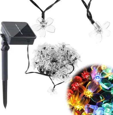 Immagine prodotto di Luci solari da giardino fiorito 7m 50LED multicolore