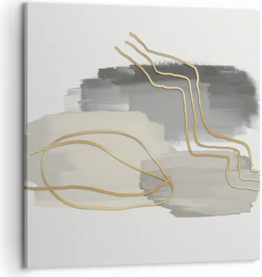 Produktbild von Bild auf Leinwand - Leinwandbild - Einteilig - Abstraktion Stück Gold - 50x50cm - Wand Bild - Wanddeko - Wandbilder - Leinwanddruck - Bilder - Wanddekoration - Leinwand bilder - AC50x50-4149