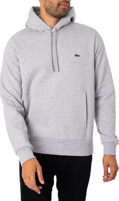 Produktbild von Lacoste Kapuzenpullover mit aufgesticktem Logo, Grau 3XL