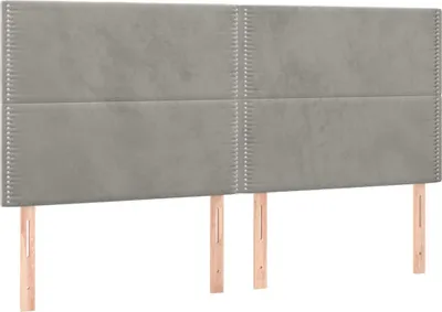 Obrázok produktu pre vidaXL Čelo postele svetlo sivé 200 x 5 x 118/128 cm zamat