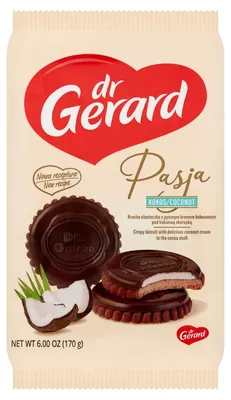 Produktbild von Dr Gerard Pasja Kekse mit Kokoscreme und Kakaohülle 170 g
