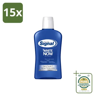 Produktbild von 15 x Signal White Now Mundspülung - 0 % Alkohol - 500 ml - Vorratspackung - 15 Stücke