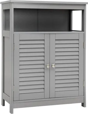 Produktbild von Famanu Badschrank mit Türen und Ablageflächen - Grau