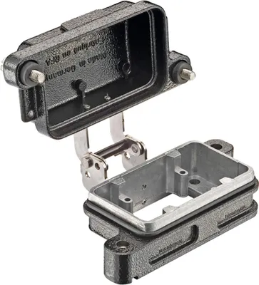 Produktbild von HARTING Han 6HPR Anbaugehäuse Schraubverriegelung mit Schutzkappe Metall - 1 Stück