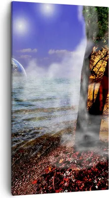 Produktbild von Bild auf Leinwand - Leinwandbild - Abstraktion Umwelt Erde - 45x80cm - Wand Bild - Wanddeko - Leinwanddruck - Bilder - Kunstdruck - Wanddekoration - Leinwand bilder - Wandkunst - PA45x80-0308