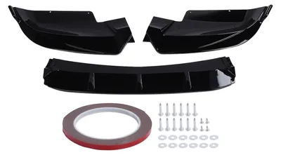 Obrázek produktu pro Přední nárazník s spoilerem, 3dílný, sportovní závodní vzhled, bodykit se splitterem pro X6 F16 M Sport 2015–2019, lesklá černá