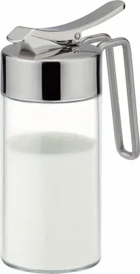 Produktbild von Unyqoos® Tescoma Milchkännchen aus Glas & Edelstahl 0,225 l – transparent/silber, Ausguss, hochglanz, spülmaschinengeeignet