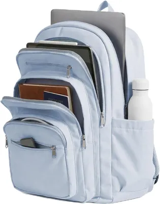 Image de Sac à dos scolaire, 48 x 35 x 17 cm, imperméable, bleu, pour l'école