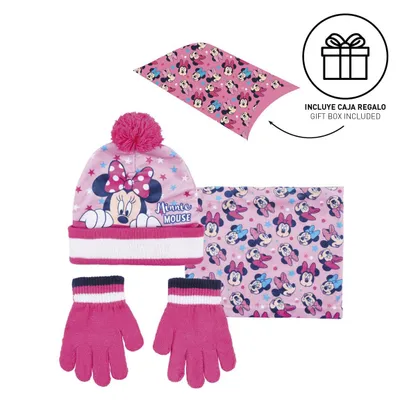 Produktbild von Minnie Mütze + Handschuhe + Halswärmer Set