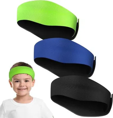 Immagine prodotto di Fascia per le orecchie in neoprene, 3 pezzi, molto elastica, impermeabile, per adulti, nuoto, fascia per le orecchie, fascia per il nuoto per bambini, fascia elastica per capelli, per il nuoto e il surf