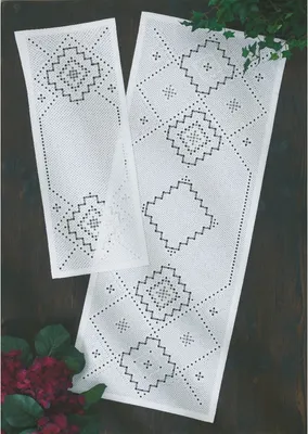 Produktbild von Permin Hardanger Tischläufer Stickpackung "Hardanger", Zählmuster, 41x106cm, 75-1850