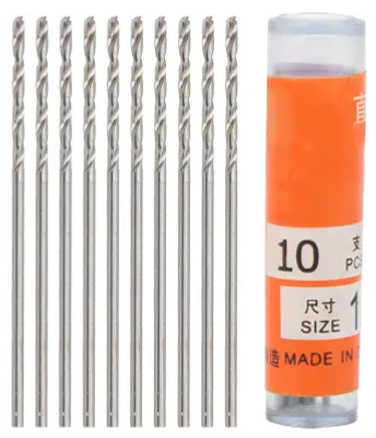 Obrázek produktu pro 1,0 mm spirálový vrták, rychlotěžná ocel, rovný hřídel, příslušenství pro děrování