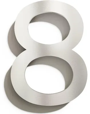 Image de Omgoods - Numéro de maison 8 - Résistant aux intempéries et inoxydable. Matériel de montage inclus