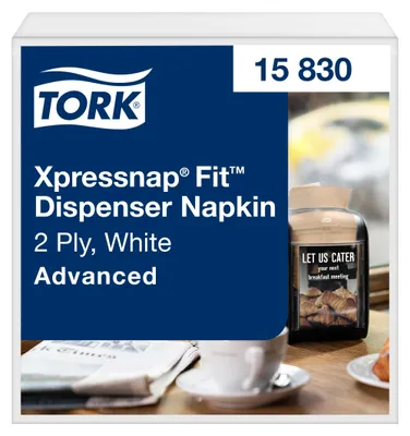 Productafbeelding van TORK 15830 720 Servietten Xpressnap Fit® weiß
