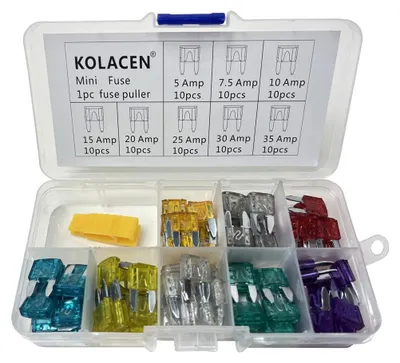 Mini-Flachsicherungs-Set 5–35 A, 81-teilig, mit Sicherungszieher