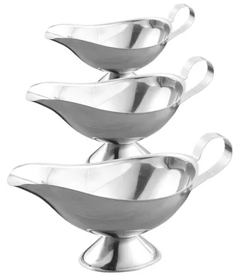 Edelstahl Saucieren Set, 3-teilig, Soßenschalen, silber