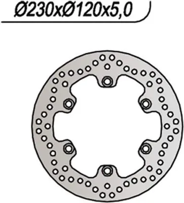 Productafbeelding van NG BRAKES remschijf rond, vast