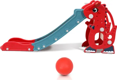Immagine prodotto di TolleTour scivolo per bambini bambino 145 cm scivolo da giardino 4 in 1 scivolo scivolo basket rosso