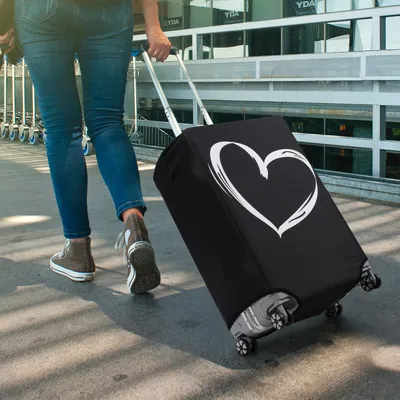 Produktbild von kwmobile Koffer Hülle für Koffer (L) - Elastische Kofferschutzhülle mit Reißverschluss - Reisekoffer Überzug Case