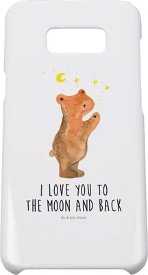 Produktbild von Mr. & Mrs. Panda Samsung Galaxy S8 plus Handyhülle  Verliebter Bär - Weiß - Geschenk, Verliebte, Cover, Spruch, Hülle, Partner, Handy Case, Teddy, To The Moon And Back