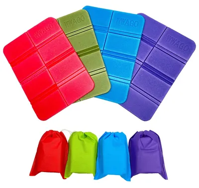 Obrázok produktu pre Vodotesné sedacie vankúše – skladacie – 4 kusy – termo sedacie vankúše – na vonkajšie použitie – rozmery 38,4 x 28,3 cm – podložka na sedenie
