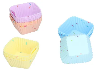 Produktbild von 20Pcs Silikon Cupcake Form Antihaft Wiederverwendbare Backformen für Muffin Kekse Käse Kuchen Gebäck Platz