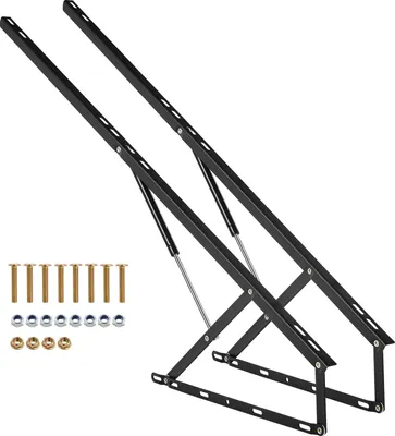 Obrázok produktu pre SucceBuy mechanizmus na zdvíhanie postelí, rozmery postele 59 x 79 palcov, nosnosť 265 libier, súprava na nástenné postele DIY, robustná vertikálna sklopná podpora pre hosťovské izby