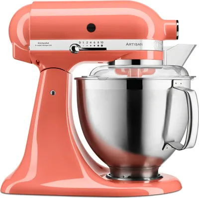 Zdjęcie produktu dla KitchenAid Artisan 5KSM185PS, 4,8 l, Pomarańczowy, Dźwignia, 3 l, Bić, Ugniatać, Miksowanie, 1,45 m