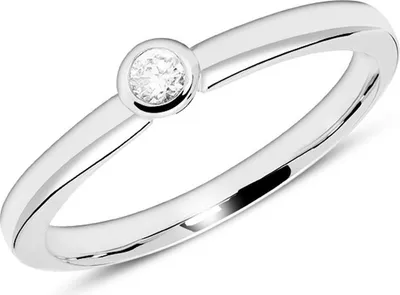 Produktbild von 585er Weißgoldring Diamant (Größe: 58mm)