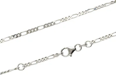 Produktbild von 25cm Fusskette Figaro Kette diamantiert 925 Sterling Silber feine Fusskettchen