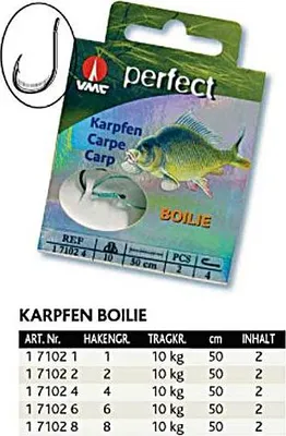 Image de Hameçon carpe VMC 7102 Haarmontage Noir 20lbs 50cm #4
