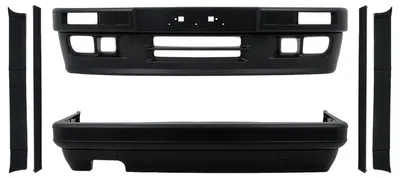 Zdjęcie produktu dla Zestaw karoserii do BMW serii 3 E30 (sedan i Touring) w stylu M-Tech 2: zderzak, progi boczne, listwy progowe.
