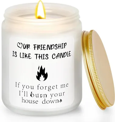 Immagine prodotto di Candele per amicizia, regalo per amica: candele divertenti per la migliore amica, regalo per donne, ideali per Natale, compleanni, profumo alla lavanda