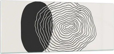 Produktbild von Bilder auf glas - Einteilig - Abstraktion Fleck Gläser - 100x40cm - Glasbilder - Wandbilder - Bilder - zum Aufhängen bereit - Wanddekoration aus Glas - Glas Bilder - Wandbild auf Glas - GAB100x40-4325