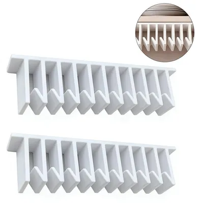 Produktbild von Topfdeckelhalter Küche 2er Set, hängender Deckel Organizer mit 10 Fächern, platzsparender Küchenschrank Organizer für Topfdeckel und Behälterdeckel