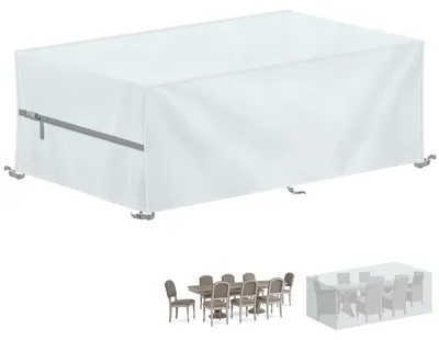Produktbild von Wasserdichte Gartenmöbelhülle - Rechteckige Gartenmöbelhülle 260x100x80cm - Schutzhülle für Gartenmöbel - Winddicht - UV-beständig - Rissfest - Gartenmöbel
