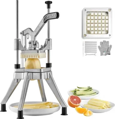 Immagine prodotto di Tagliaverdure multifunzionale - Pratico tagliapatate in acciaio inox - Macchina per friggere manuale