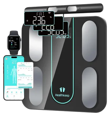 Obrázok produktu pre Váha s telesnou analýzou Healthkeep 8 elektród 21 hodnôt aplikácia do 180 kg