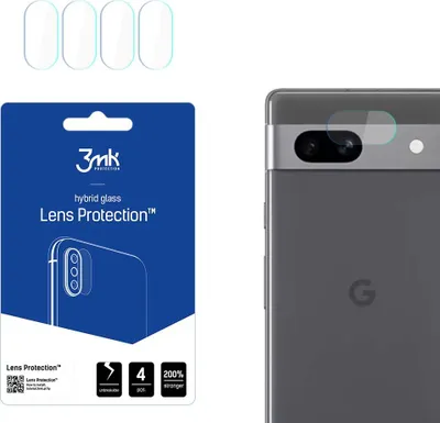 Produktbild von 3mk Hybridglas Lens Protection für Google Pixel 7A 5G Kamera Objektiv Kameralinse 0,16mm 6H 4 Stück