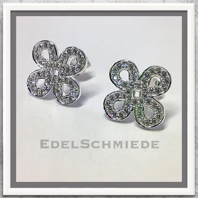 Produktbild von Unendlichkeit Knoten in 925 Silber als Ohrstecker