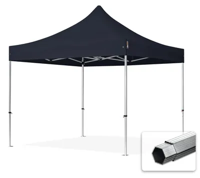 Immagine prodotto di TOOLPORT 3x3m gazebo pieghevole PVC, PROFESSIONAL alluminio, nero