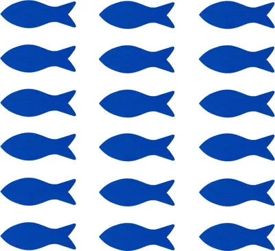 Produktbild von Oblique Unique 18 Holz Fische Streudeko für Taufe Kommunion Konfirmation Firmung - Echtholz königsblau